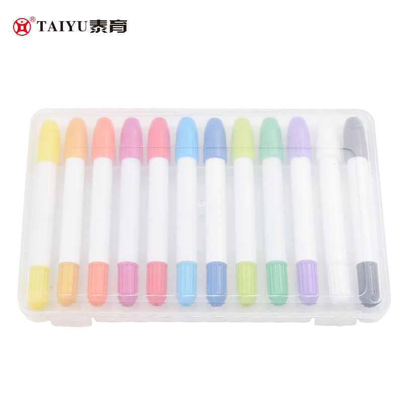 12 color simple crayons