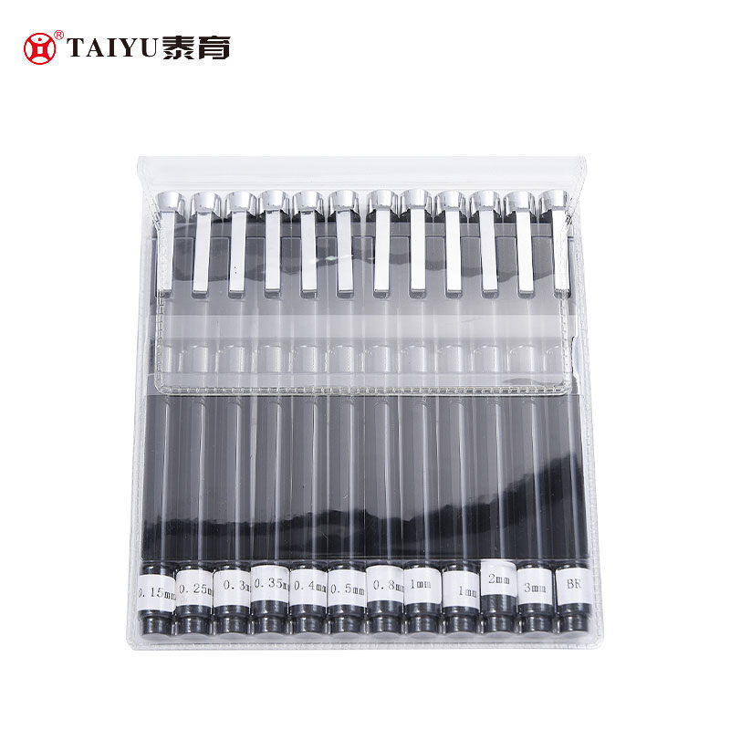 Multi-gauge black marker pen
