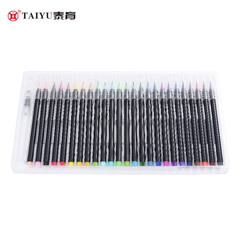24 color Watercolor brush with bright colors