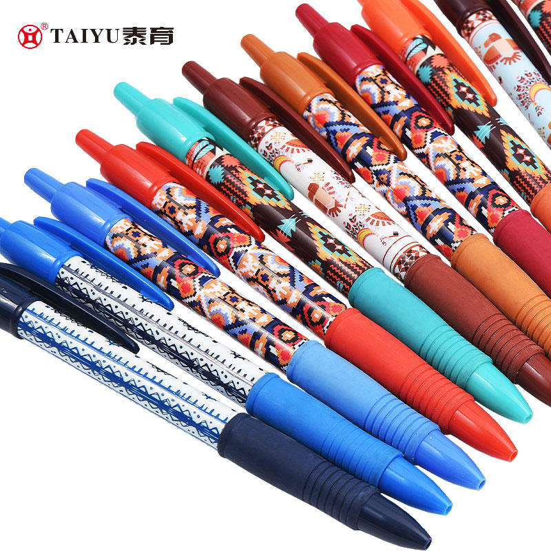 Students Use Roll Ball Pen With Ethnic Wind Design Series