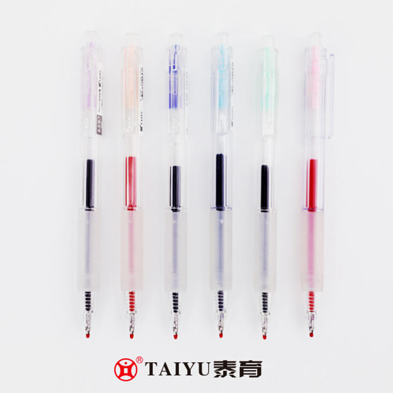 Student Use Gel Pen With Cap With Macaron Color Design Gel Pen 3192
