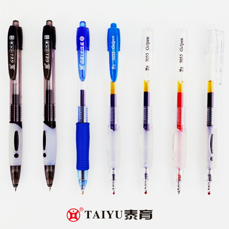 Office Use Pressing Gel Pen Simple Style Costomized Color Gel Pen 3055