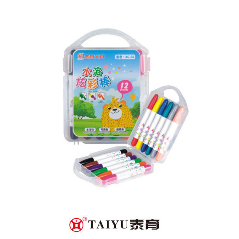 Students Use Crayon In Pp Box Water-Soluble Glitter Stick Crayon-XC 02