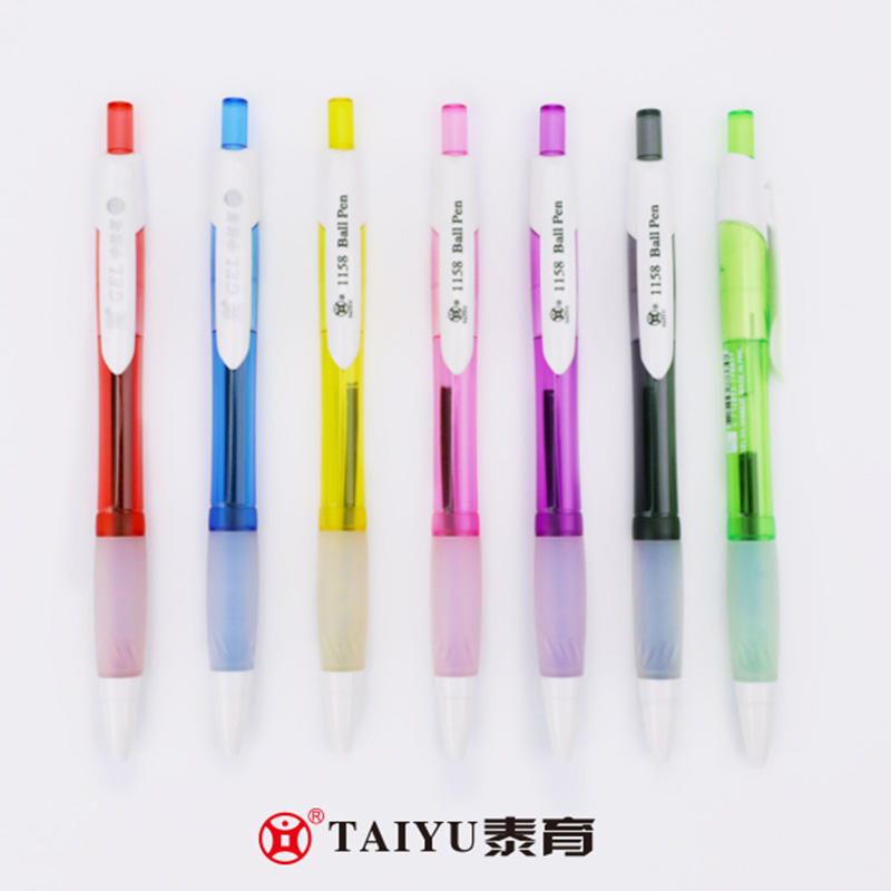 Office Use Roll Ball Pen With Transparent Color Pen Holder  Roll Ball Pen 1158