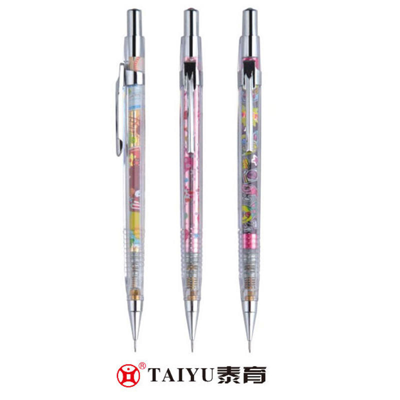 Students Use Mechanical Pencil With Transparent Pencil Holder And Cartoon Refill Mechanical Pencil 2000C