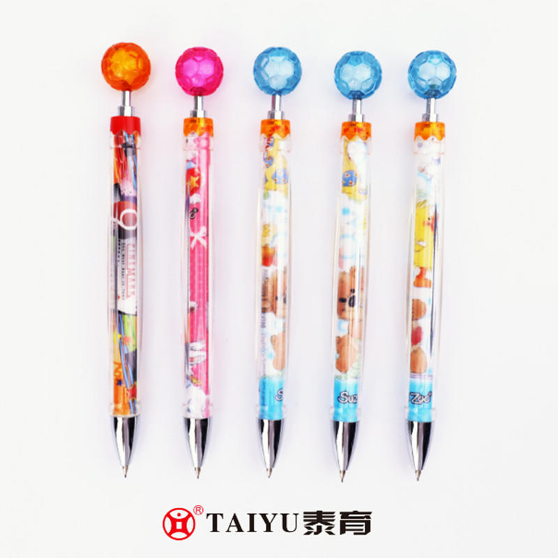 Student Use Mechanical Pencil With Cartoon Design And Colored Acrylic Pressing Head Mechanical Pencil 2140