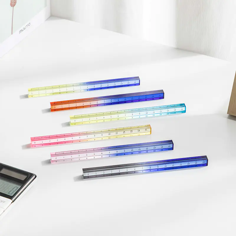 MQ2060B Gradient Color Acrylic Square Ruler